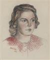 DAVID BURLIUK Portrait of Sheila Van Scoy.